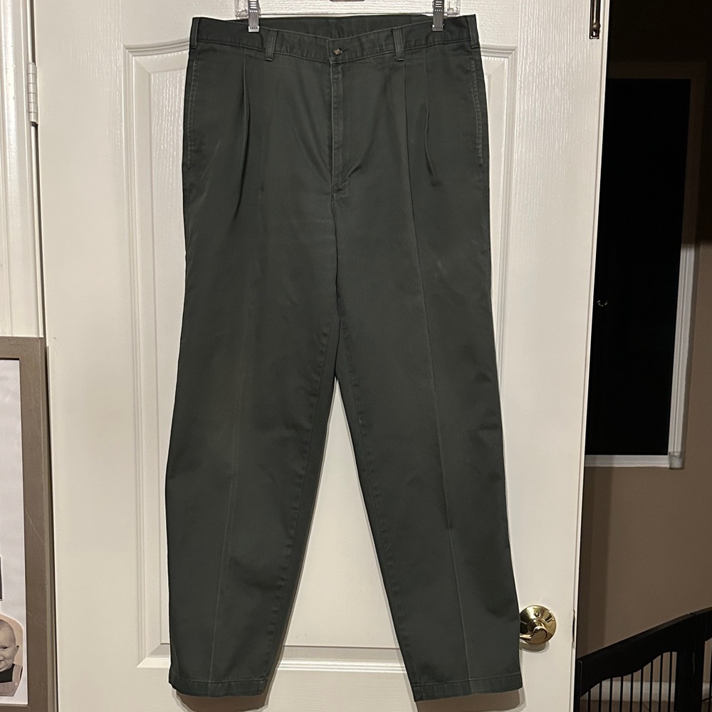 Bill Blass Men's Dark Green Chinos